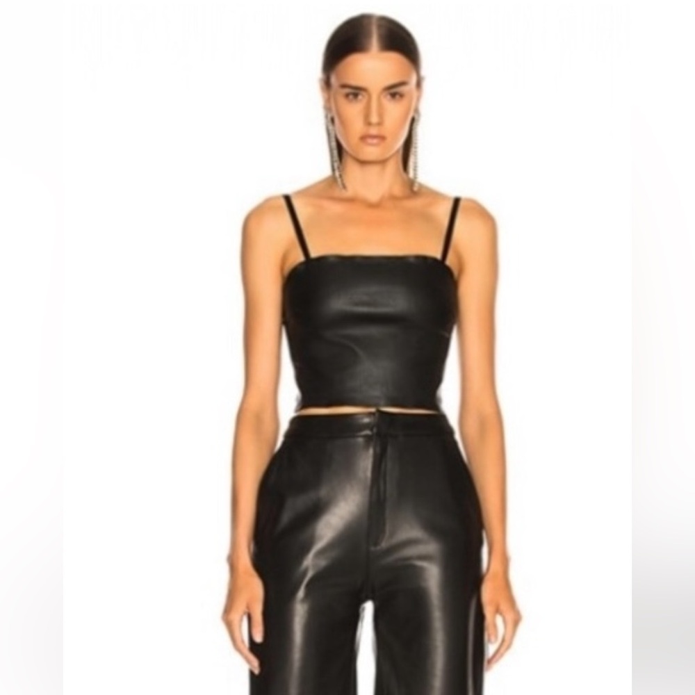 New! SABLYN Max Leather Tube Top Size XS